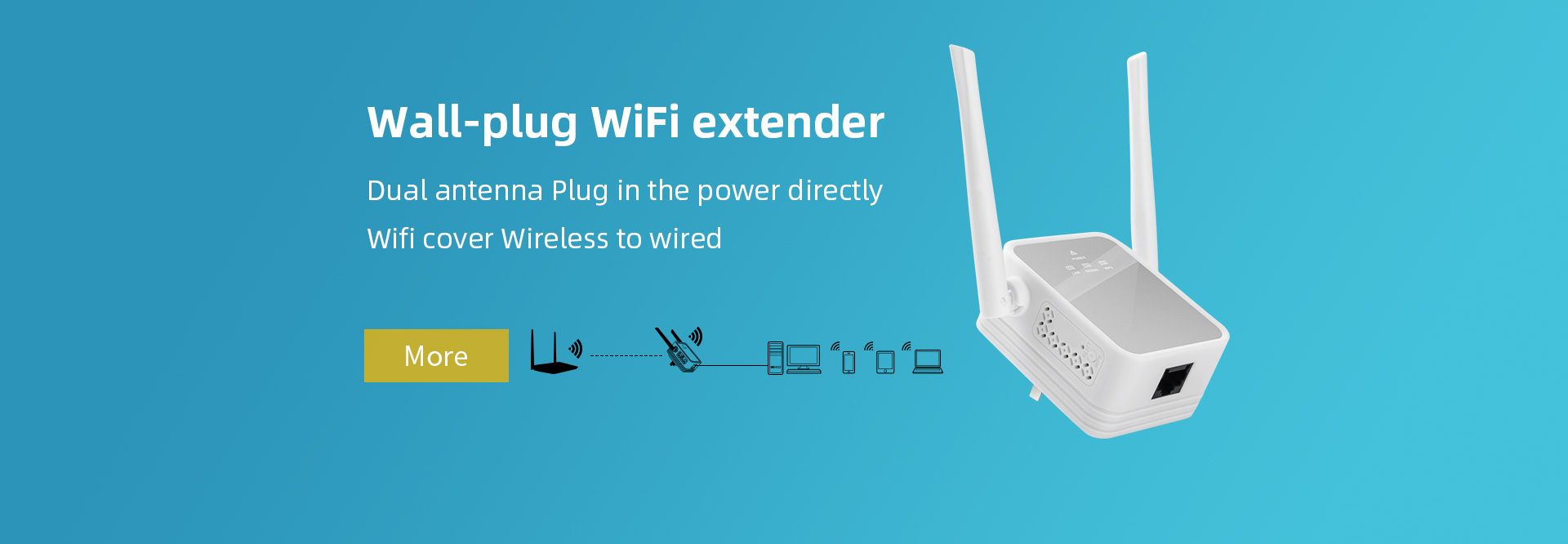Wall-plug WiFi extender